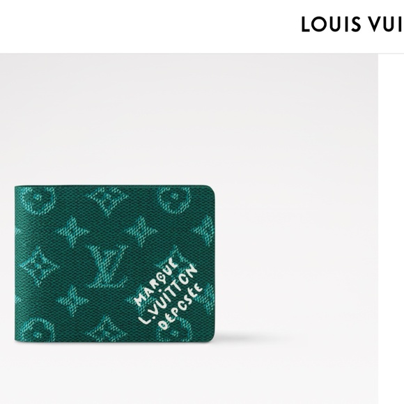 Louis Vuitton PharrellGreen Monogram Heritage Coated Canvas Wallet NWT 🔥